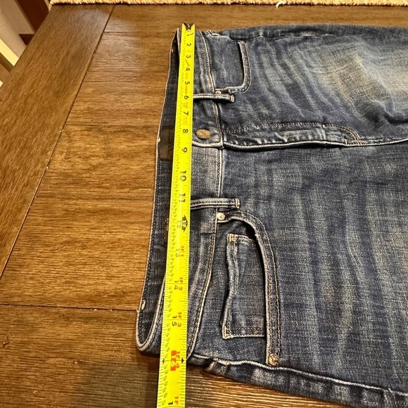 White House Black Market‎ Denim Jeans Ankle High-Rise Distressed Patched 12S - Picture 8 of 12